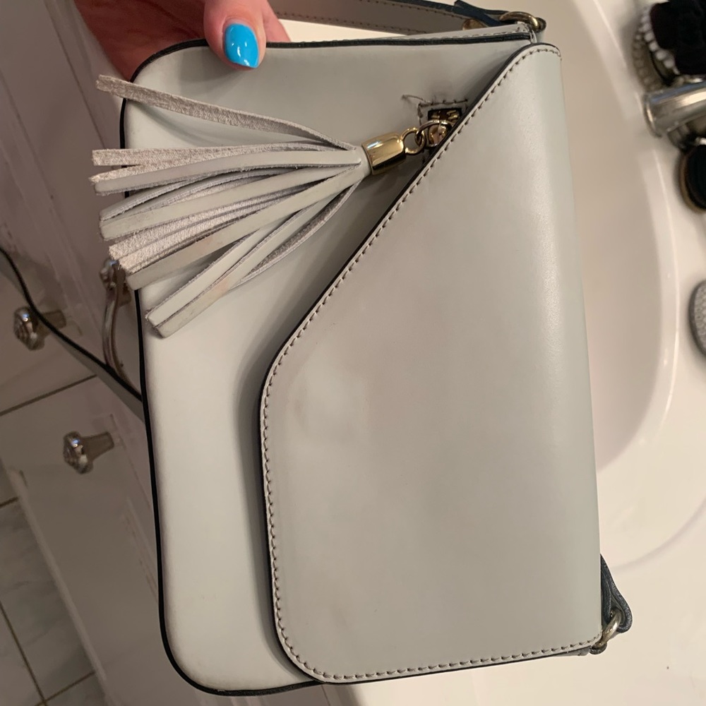 Light Blue/Grey Genuine Italian Leather Purse